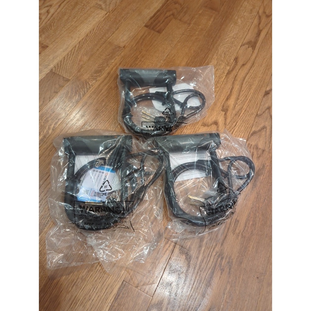 Via Velo Bike U-Lock with 4ft Cable & 3 Keys, Lot of 3 NEW